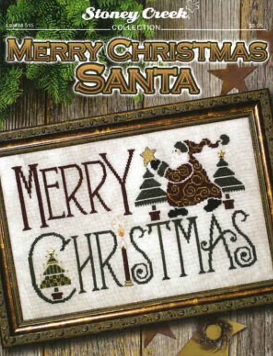 Merry Christmas Santa Cross Stitch By Stoney Creek Collection  - Paper Pattern