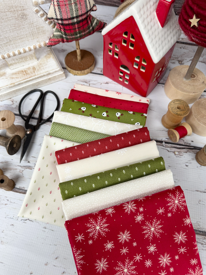 Christmas Charm Curated by  Primrose Cottage Fat Quarter Bundle - 11 Fat Quarters FQB-204