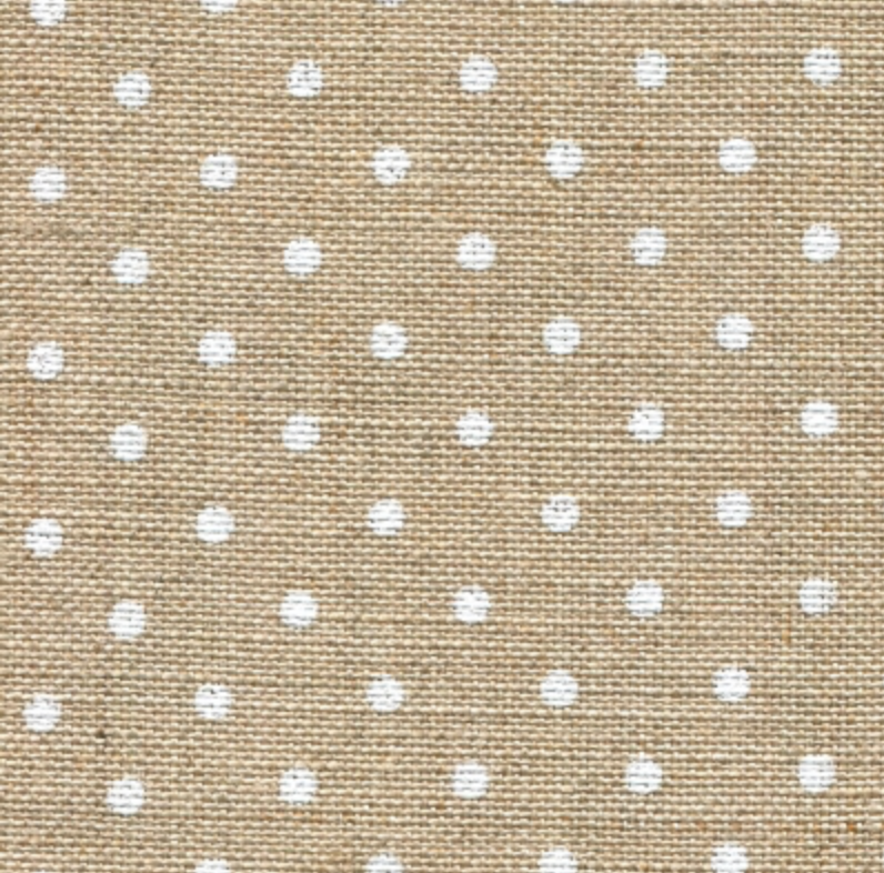 Raw Natural with White Petit Points - 36 Count Edinburgh Linen #32175379 - Select Option Fat Eight, Fat Quarter, or Half Yard