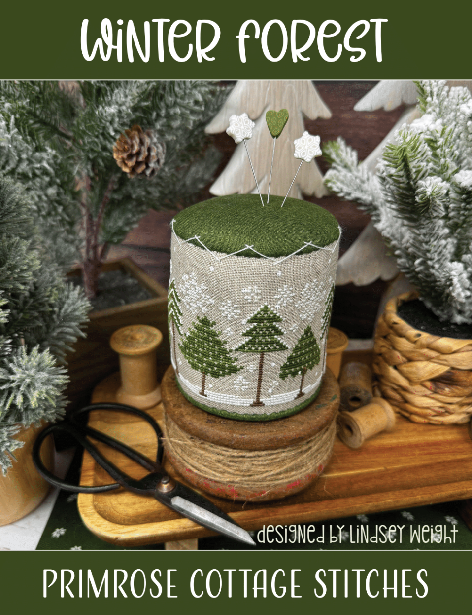 Winter Forest Cross Stitch by Lindsey Weight of Primrose Cottage - PAPER Pattern