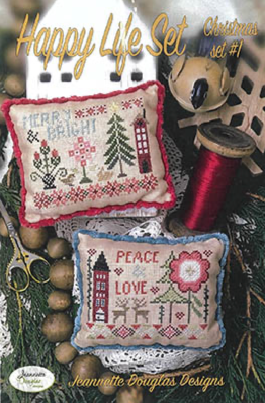 Happy Life Sets - Christmas #1 Cross Stitch by Jeannette Douglas Designs - Paper Pattern