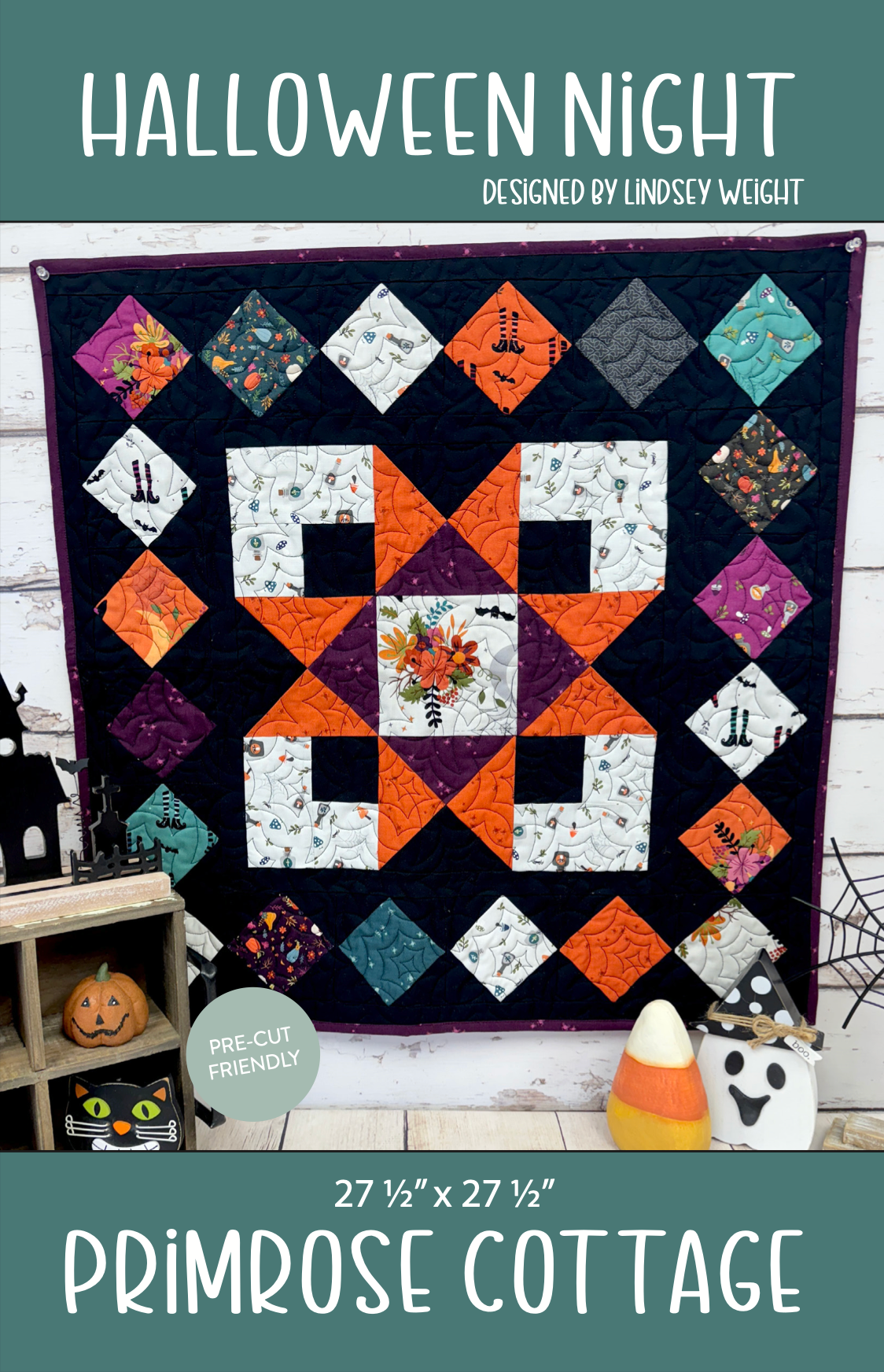 Halloween Night - by Lindsey Weight of Primrose Cottage Quilts - Quilt PDF Pattern