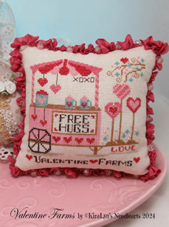 Valentine Farm Cross Stitch by Kiralyn&#39;s Needlearts - PAPER Pattern