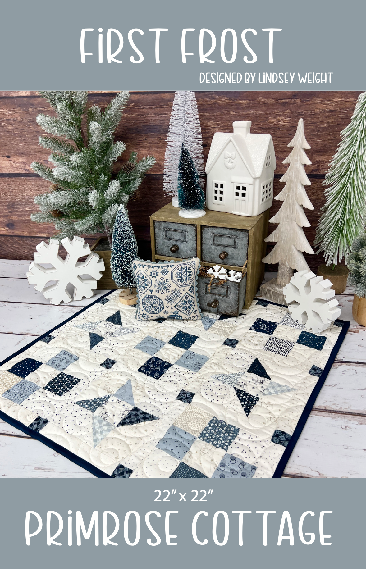 First Frost by Lindsey Weight of Primrose Cottage Quilts - Table Topper PDF Pattern