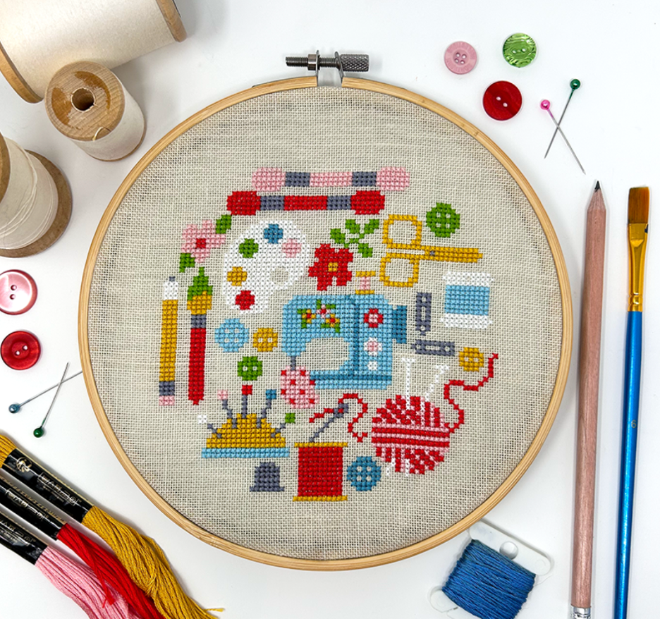 Oh Sew Crafty Cross Stitch by Tiny Modernist - Paper Pattern