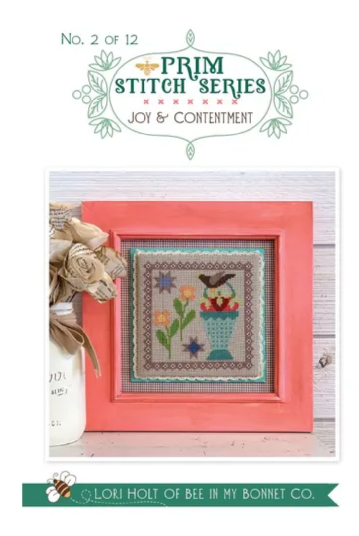 Prim Stitch Series Joy &amp; Contentment No. 2 of 12 by Lori Holt of Bee in my Bonnet - PAPER Pattern