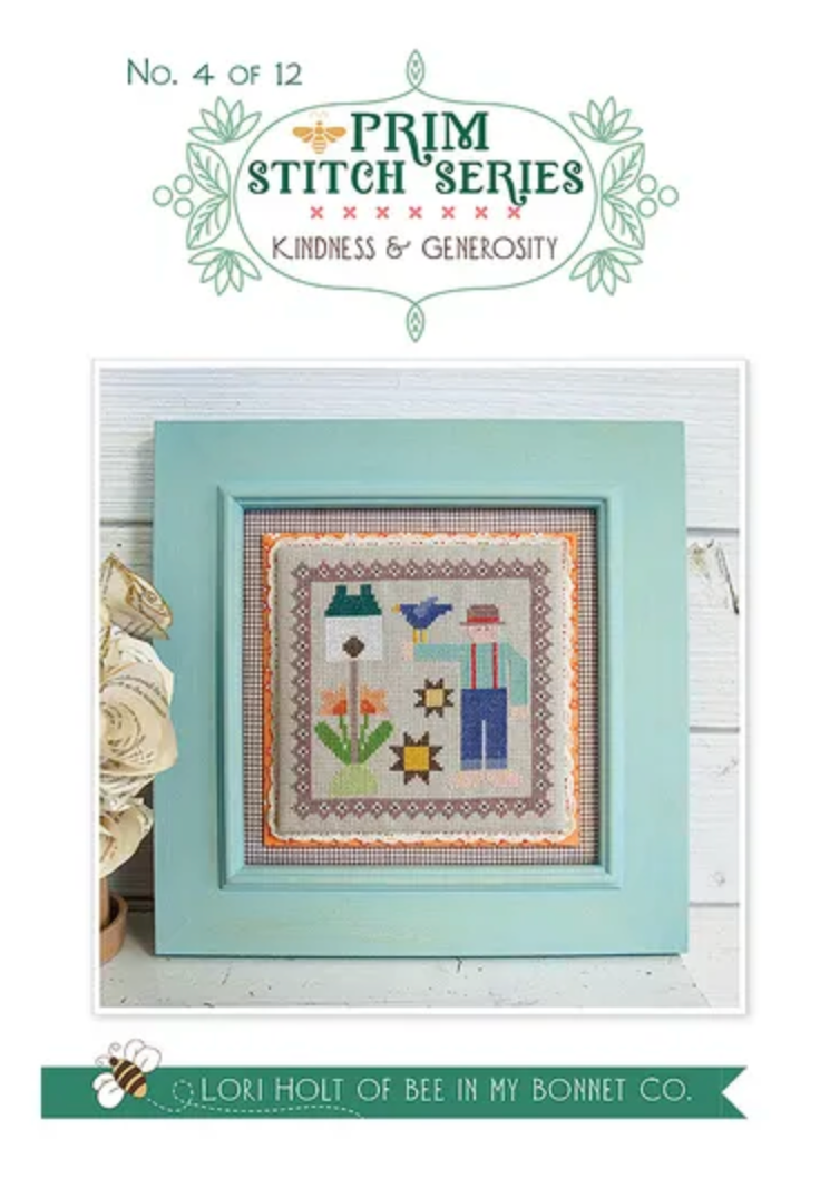 Prim Stitch Series Kindness &amp; Generosity No. 4 of 12 by Lori Holt of Bee in my Bonnet - PAPER Pattern