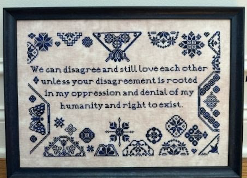 Pre-Order - Disagree Cross Stitch by Rebel Stitcher Designs - Paper Pattern