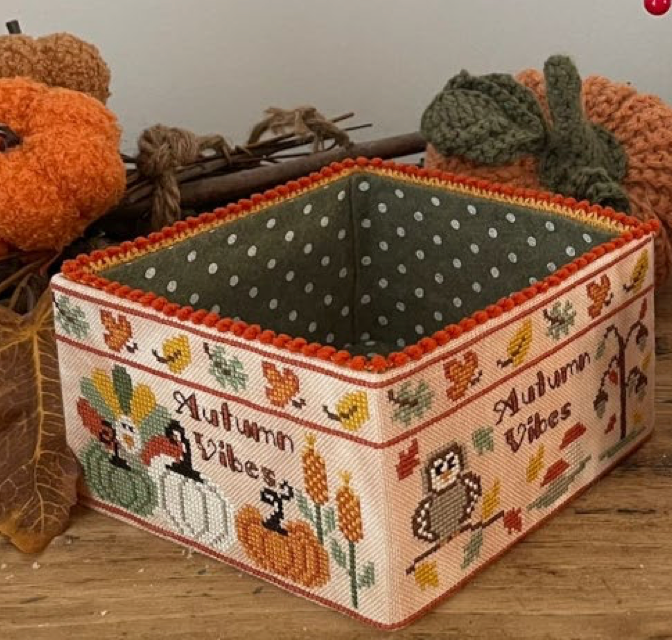 Pre-Order - Autumn Vibes Basket Cross Stitch by Mani di Donna - Paper Pattern