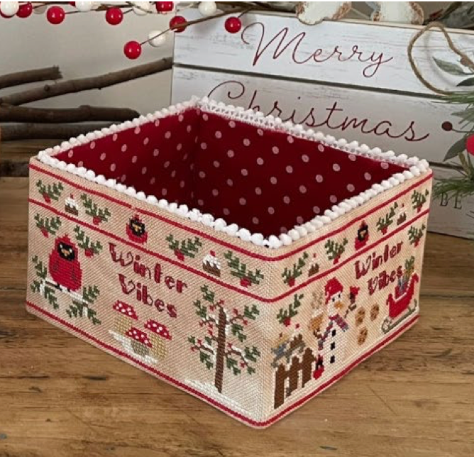 Pre-Order - Winter Vibes Basket Cross Stitch by Mani di Donna - Paper Pattern