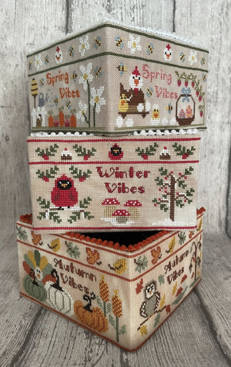 Pre-Order - Winter Vibes Basket Cross Stitch by Mani di Donna - Paper Pattern