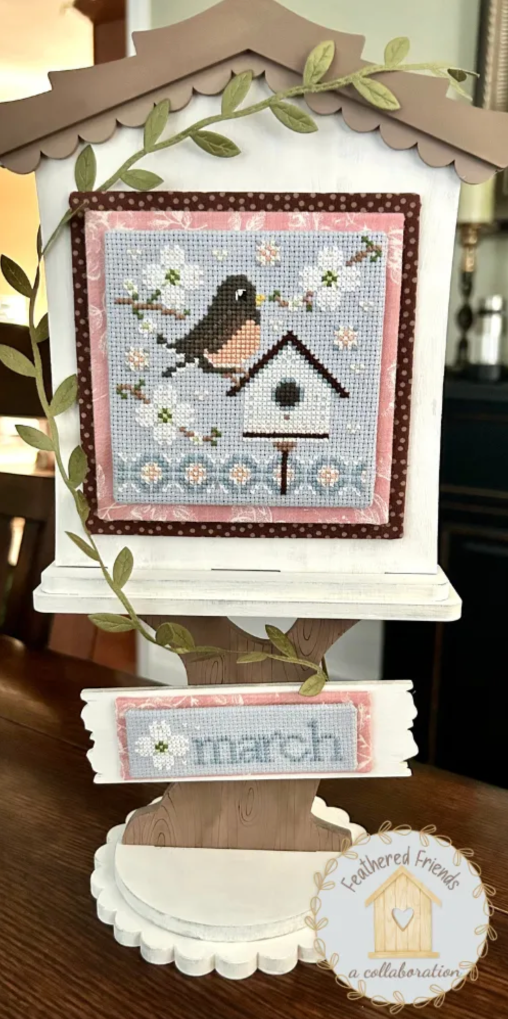 Pre-Order - Feathered Friends: March Cross Stitch by Sweet Wing Studio - Paper Pattern