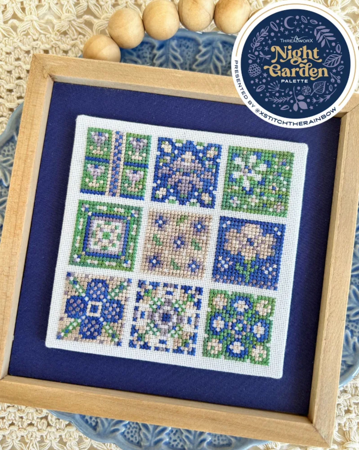 Pre-Order - Moon Flower Patches Cross Stitch by Sweet Wing Studio - Paper Pattern