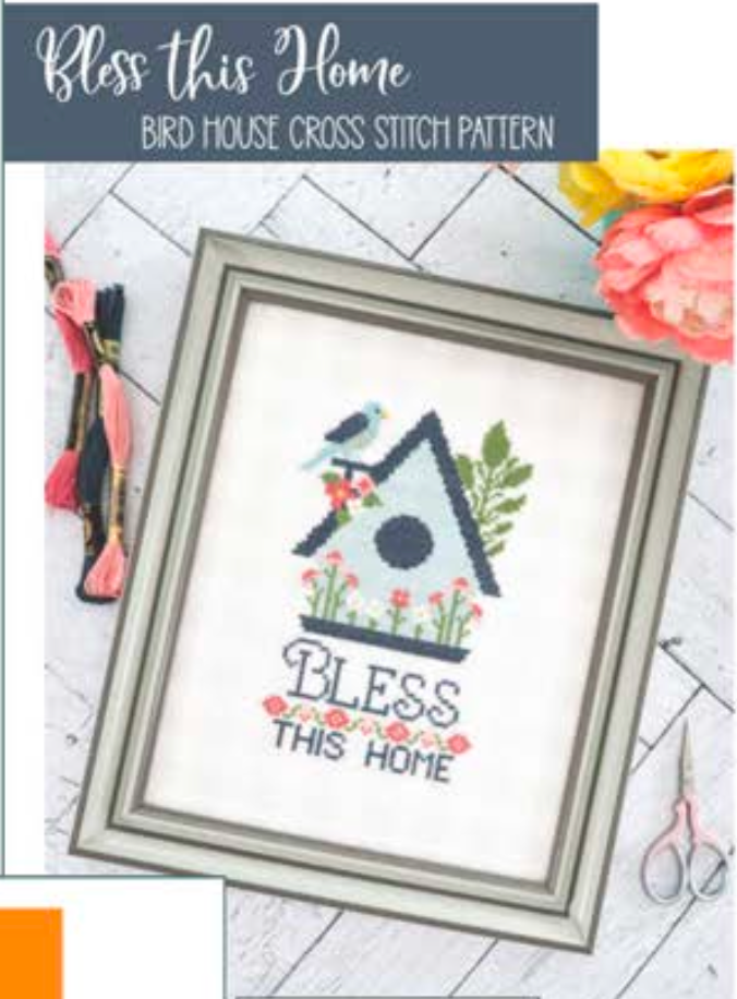 Pre-Order - Bless This Home Cross Stitch by Flamingo Toes - Paper Pattern