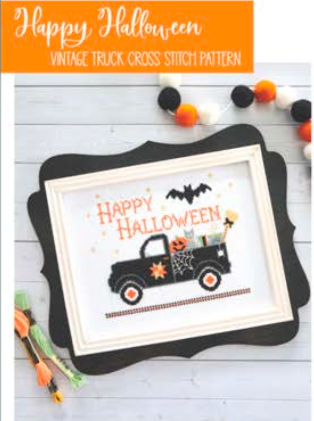 Happy Halloween Cross Stitch by Flamingo Toes - Paper Pattern