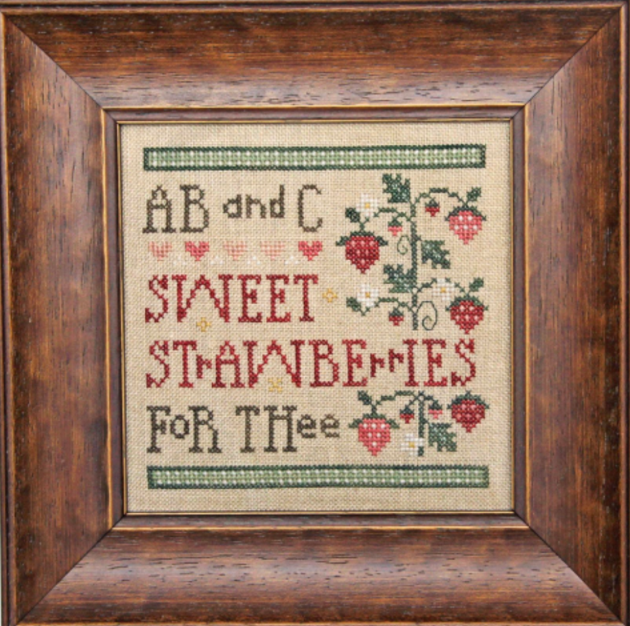 Pre-Order - Sweet Strawberries Cross Stitch by Heart in Hand Needleart - Paper Pattern