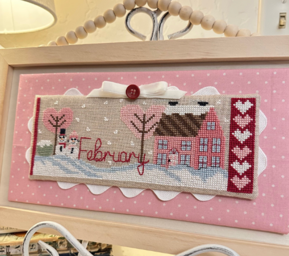 Pre-Order - The February House Cross Stitch by Luhu Stitches - Paper Pattern