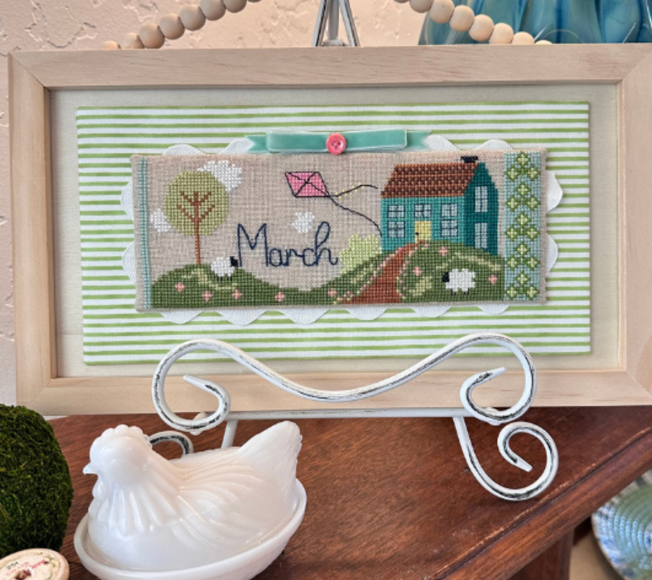 Pre-Order - The March House Cross Stitch by Luhu Stitches - Paper Pattern