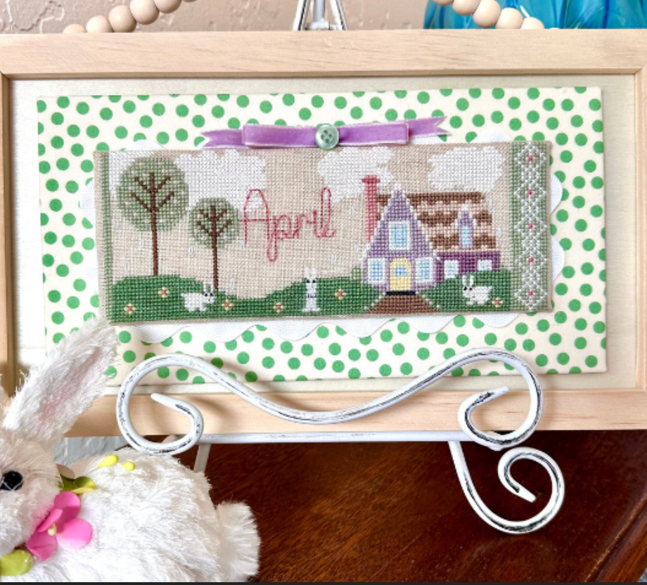 Pre-Order - The April House Cross Stitch by Luhu Stitches - Paper Pattern