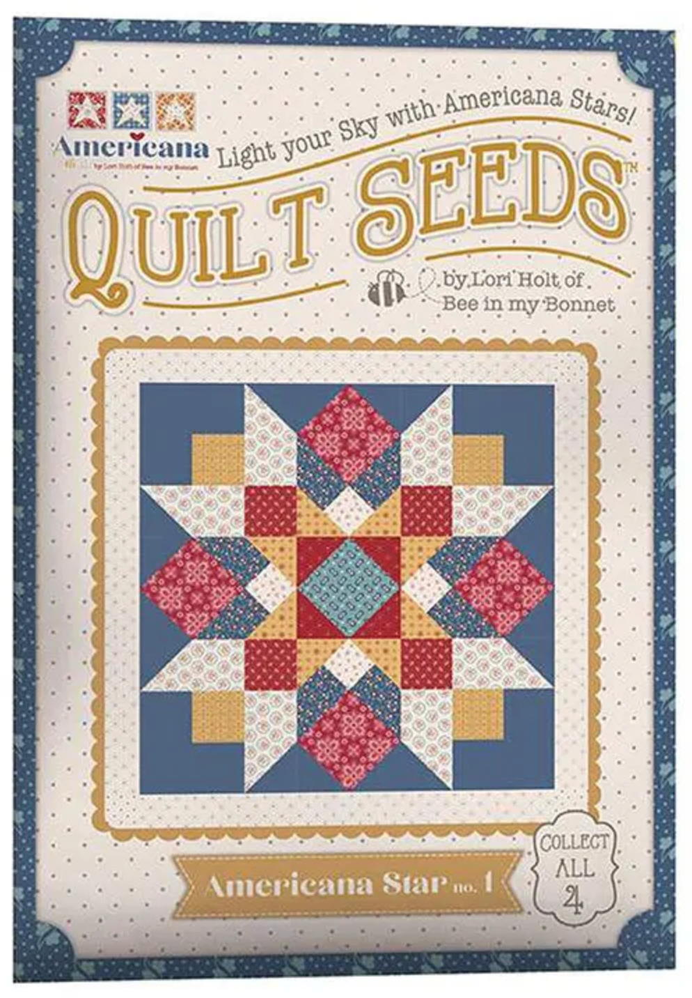 Americana Quilt Seeds Americana Star No. 1 Quilt Pattern by Lori Holt of Bee in my Bonnet - Paper Pattern