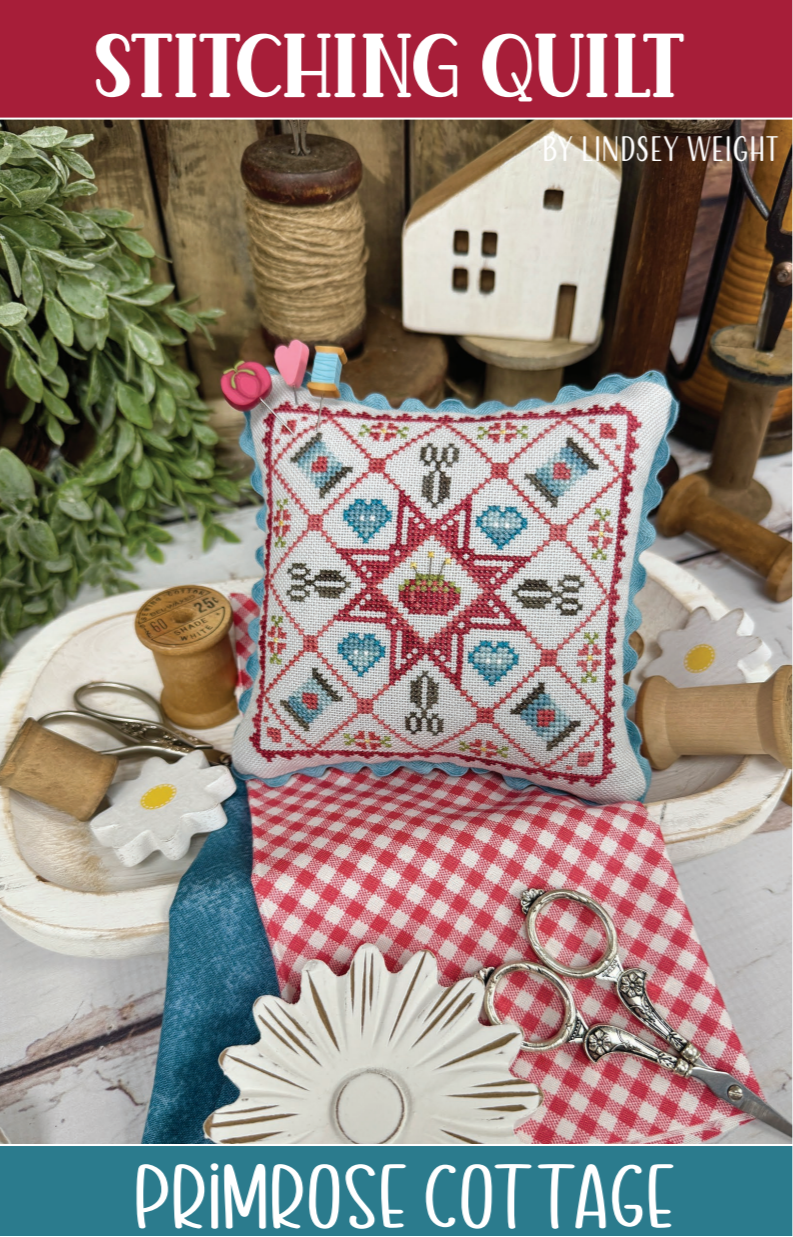 Bundle of 3 New Primrose Cottage Releases: Stitchings Rules, Stitching Quaker, &amp; Stitching Quilt