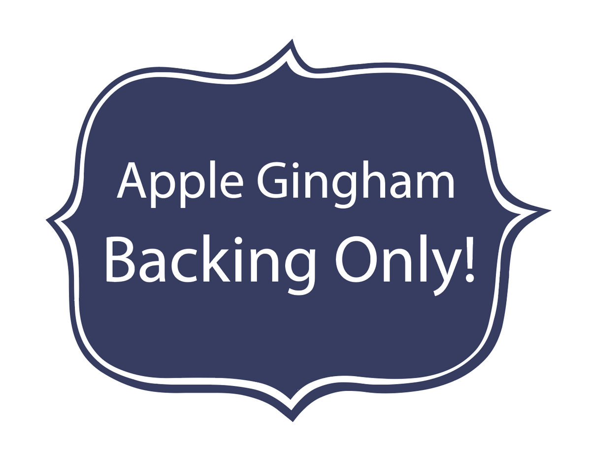 Apple Gingham Patchwork Backing ONLY