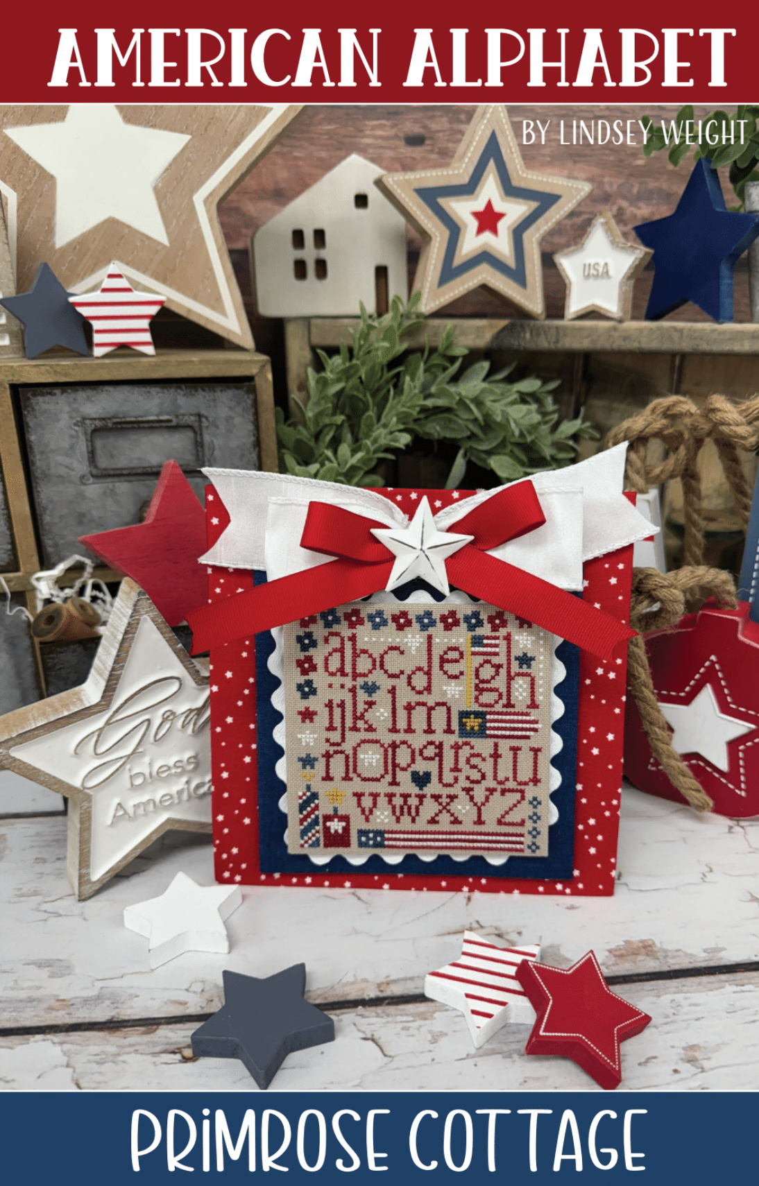 American Alphabet Cross Stitch by Lindsey Weight of Primrose Cottage - PAPER Pattern