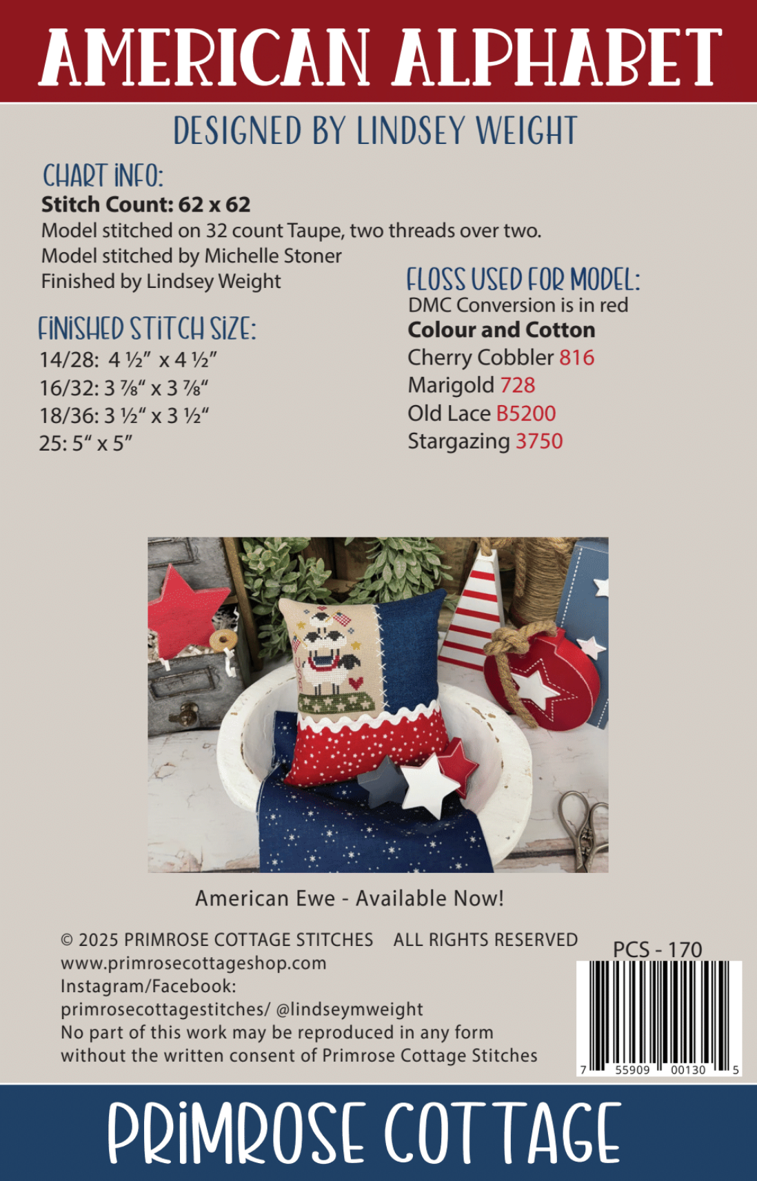 American Alphabet Cross Stitch by Lindsey Weight of Primrose Cottage - american-alphabet-cross-stitch-by-lindsey-weight-of-primrose-cottage