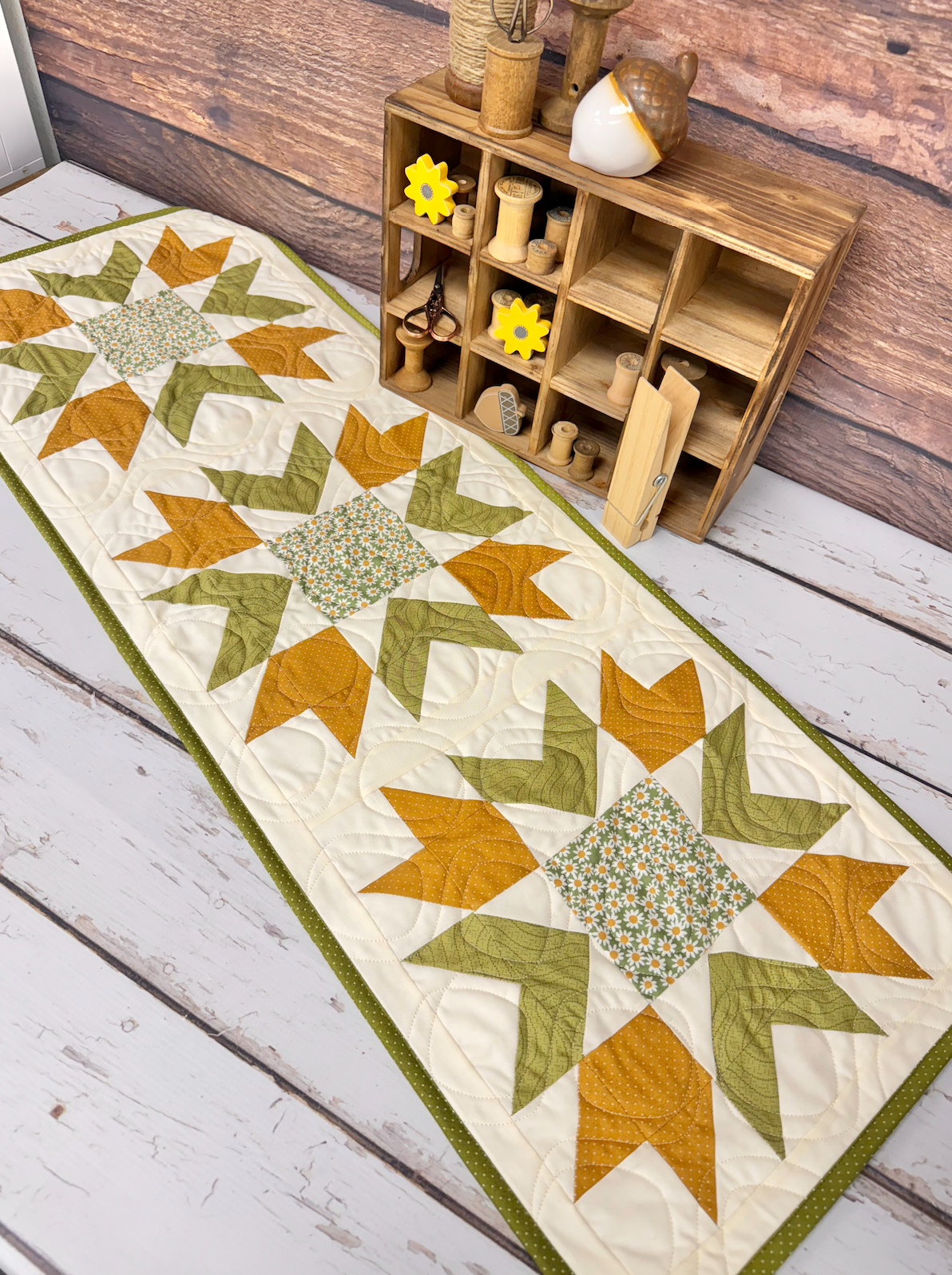 Springtime Star Quilt Kit Using Assorted Fabrics Hand Picked by Primrose Cottage