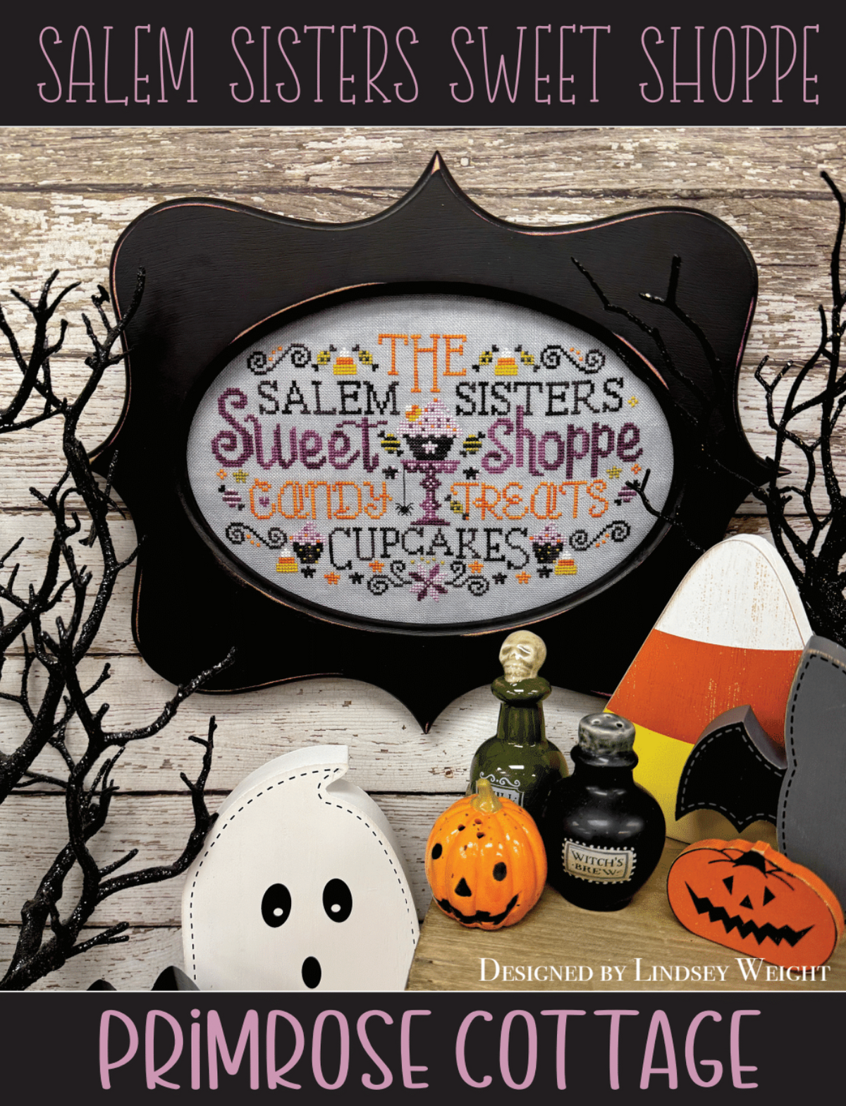Salem Sisters Sweet Shoppe Cross Stitch by Lindsey Weight of Primrose Cottage - PAPER Pattern
