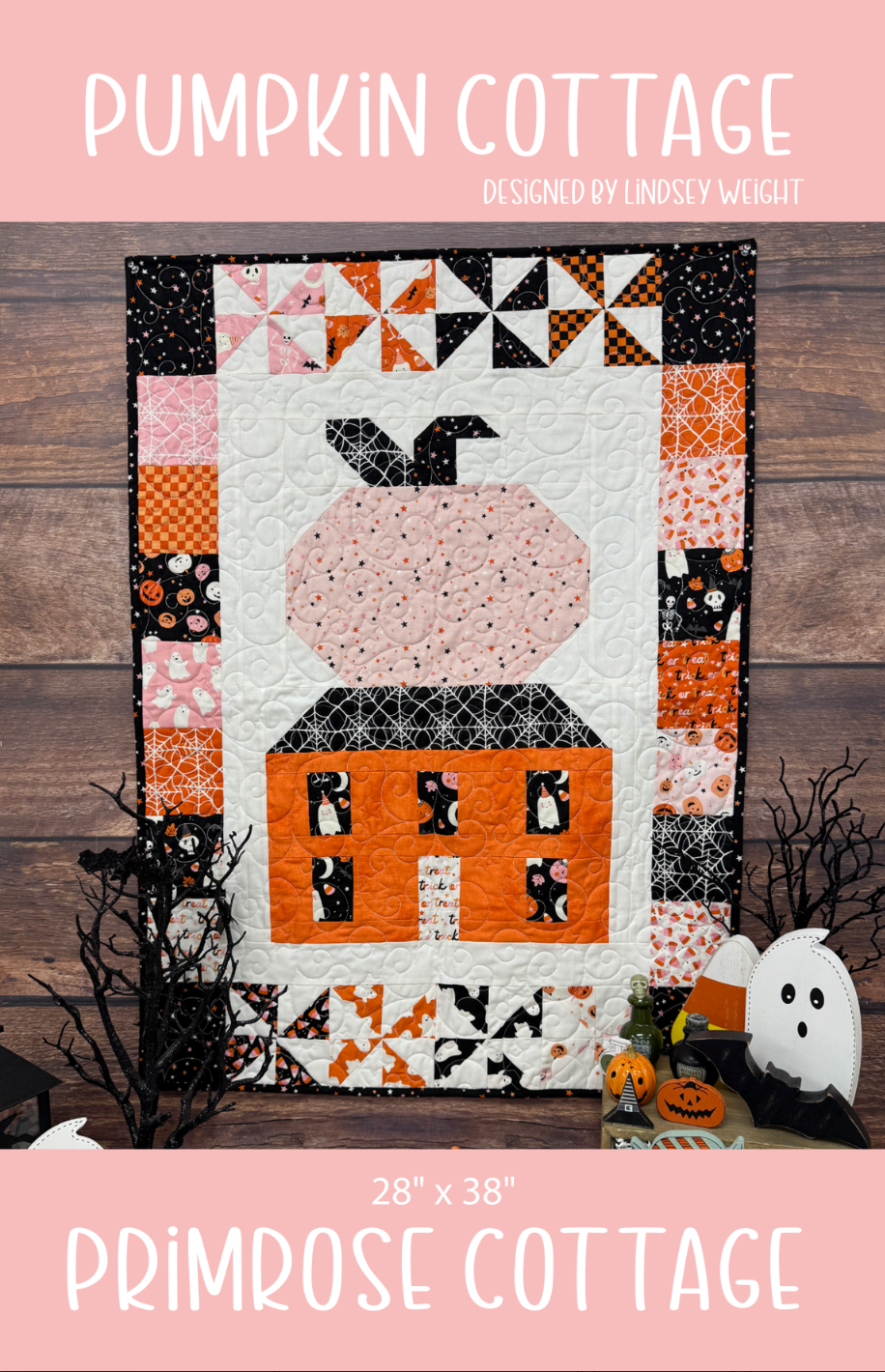 Pumpkin Cottage- by Lindsey Weight of Primrose Cottage Quilts - Quilt PDF Pattern