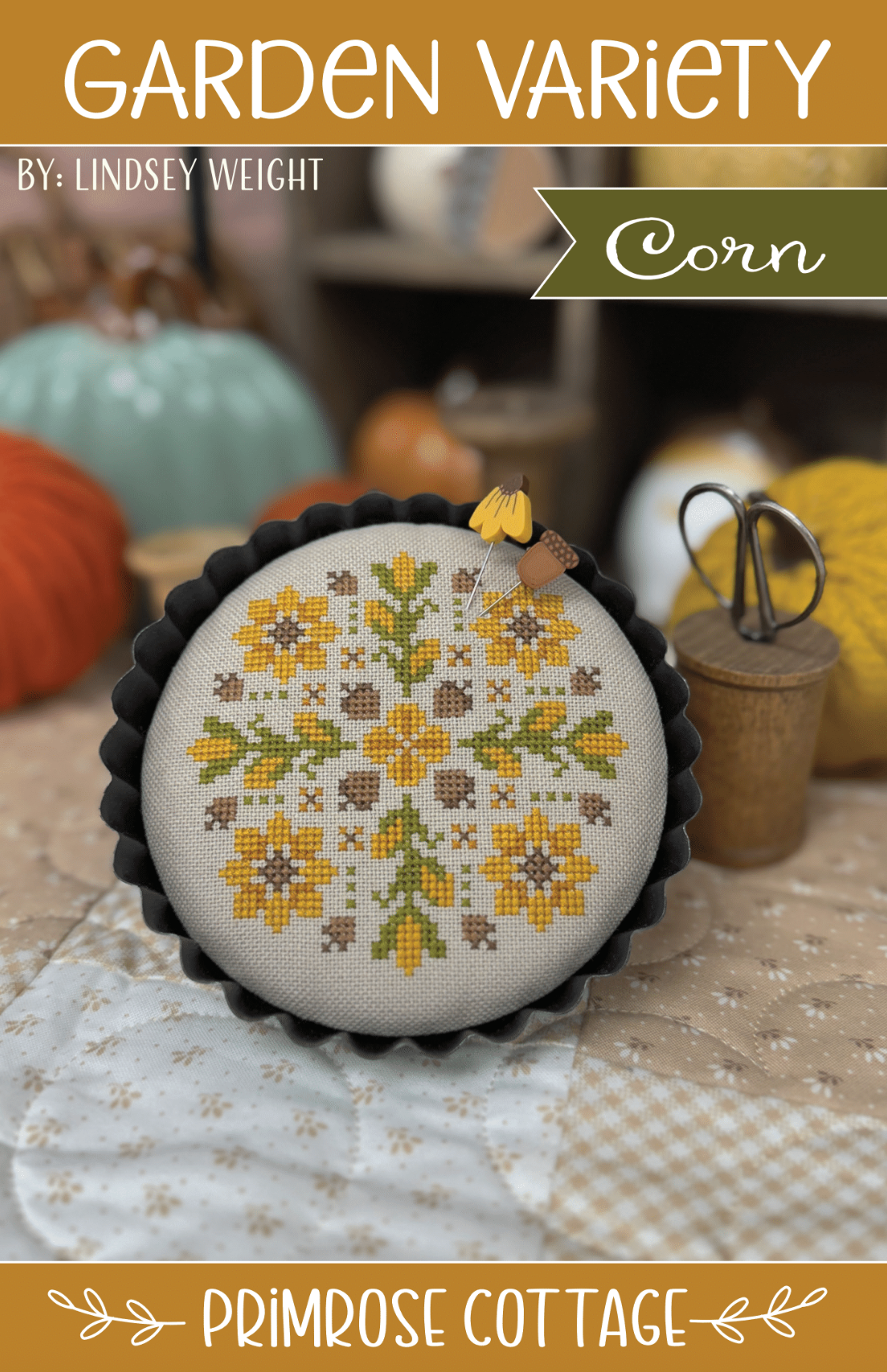Garden Variety Floss Pack Only for Apple, Corn, Pumpkin , and Sunflower by Lindsey Weight of Primrose Cottage