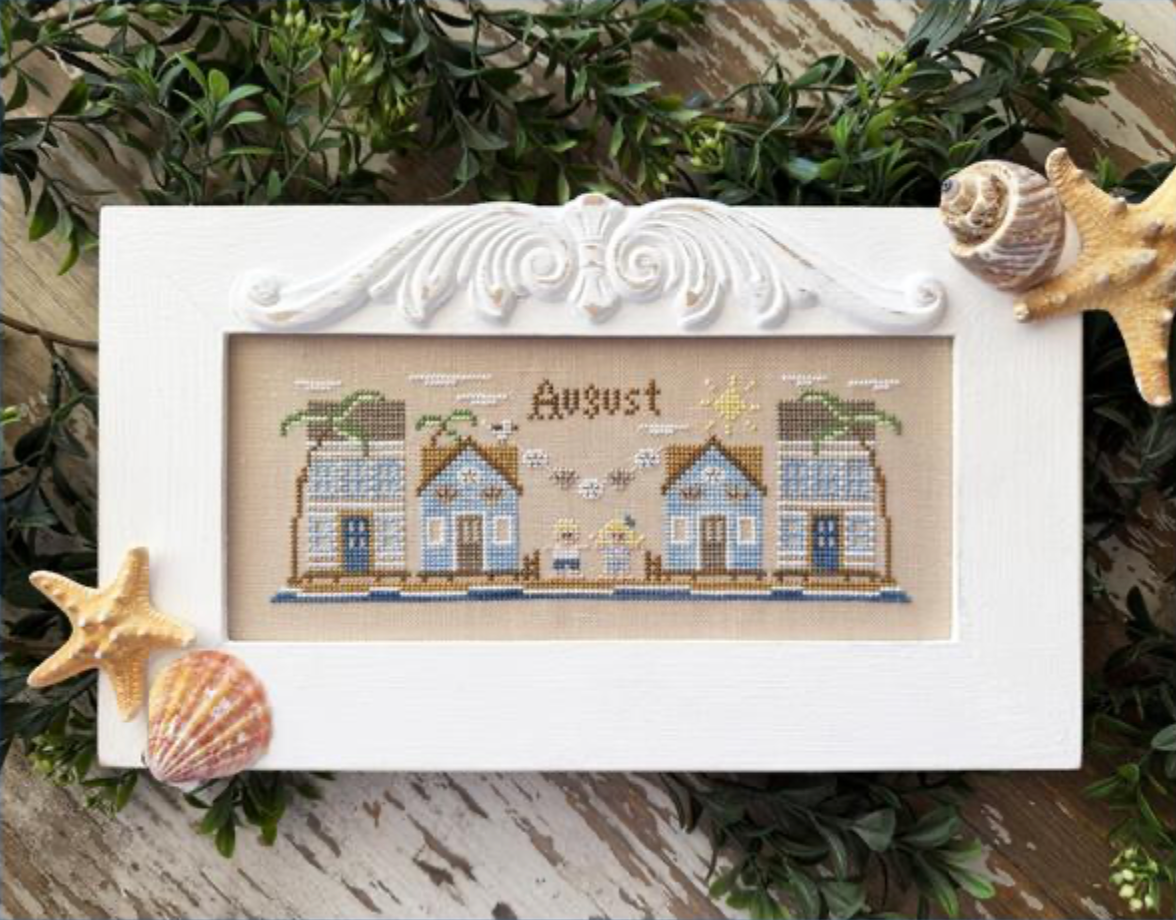 August Mini Village Cross Stitch by Country Cottage Needleworks - Paper Pattern