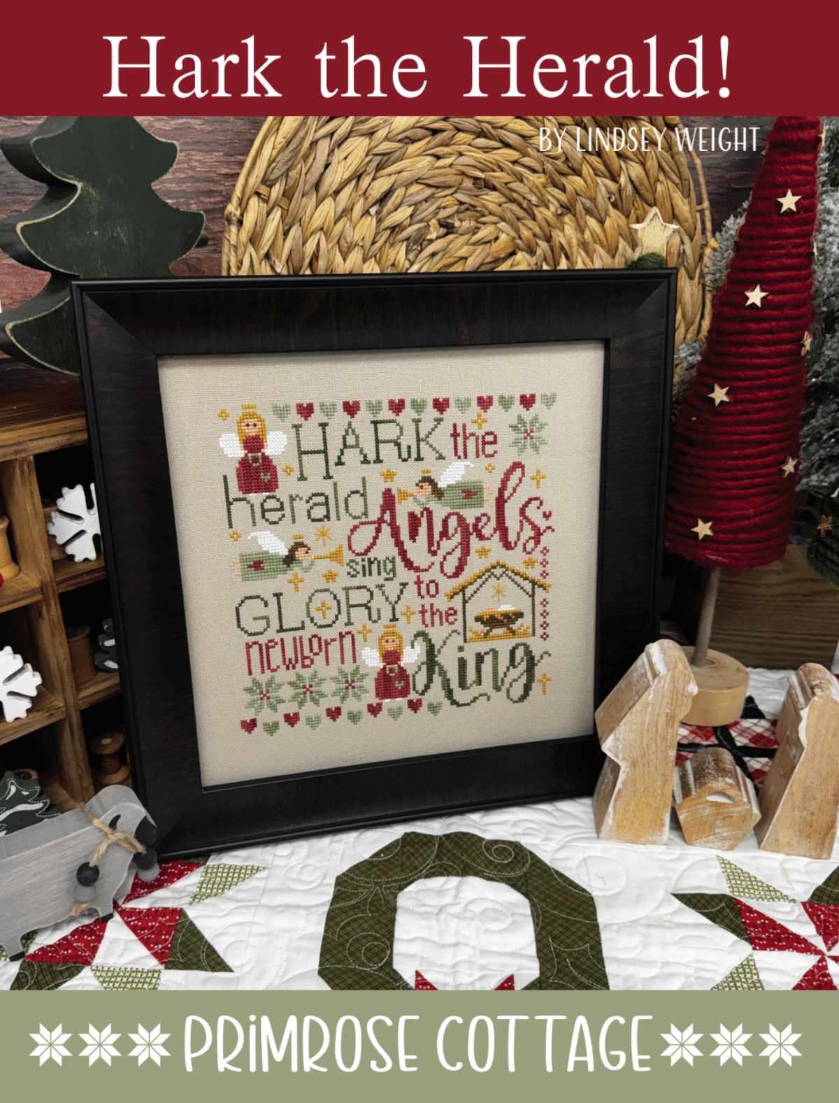 Religious Christmas Pattern Pack: Bundle of 5 Releases- Nativity Quaker, Prince of Peace, The Lord is My Shepherd, Hark the Herald, Joy to the World