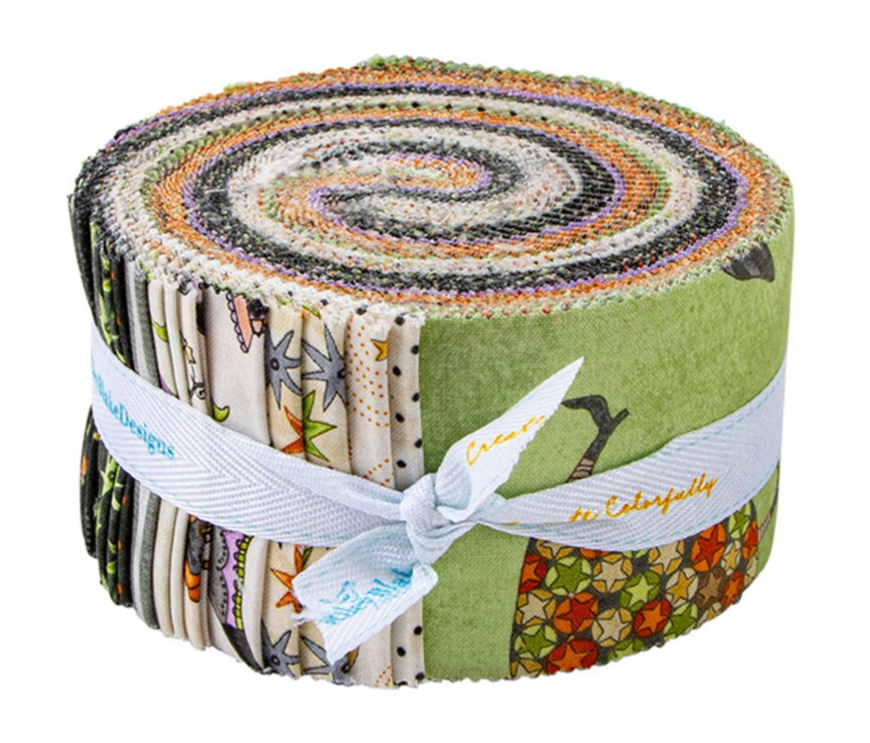 Ghoul Friends 2.5" Jelly Roll by Teresa Kogut for Riley Blake