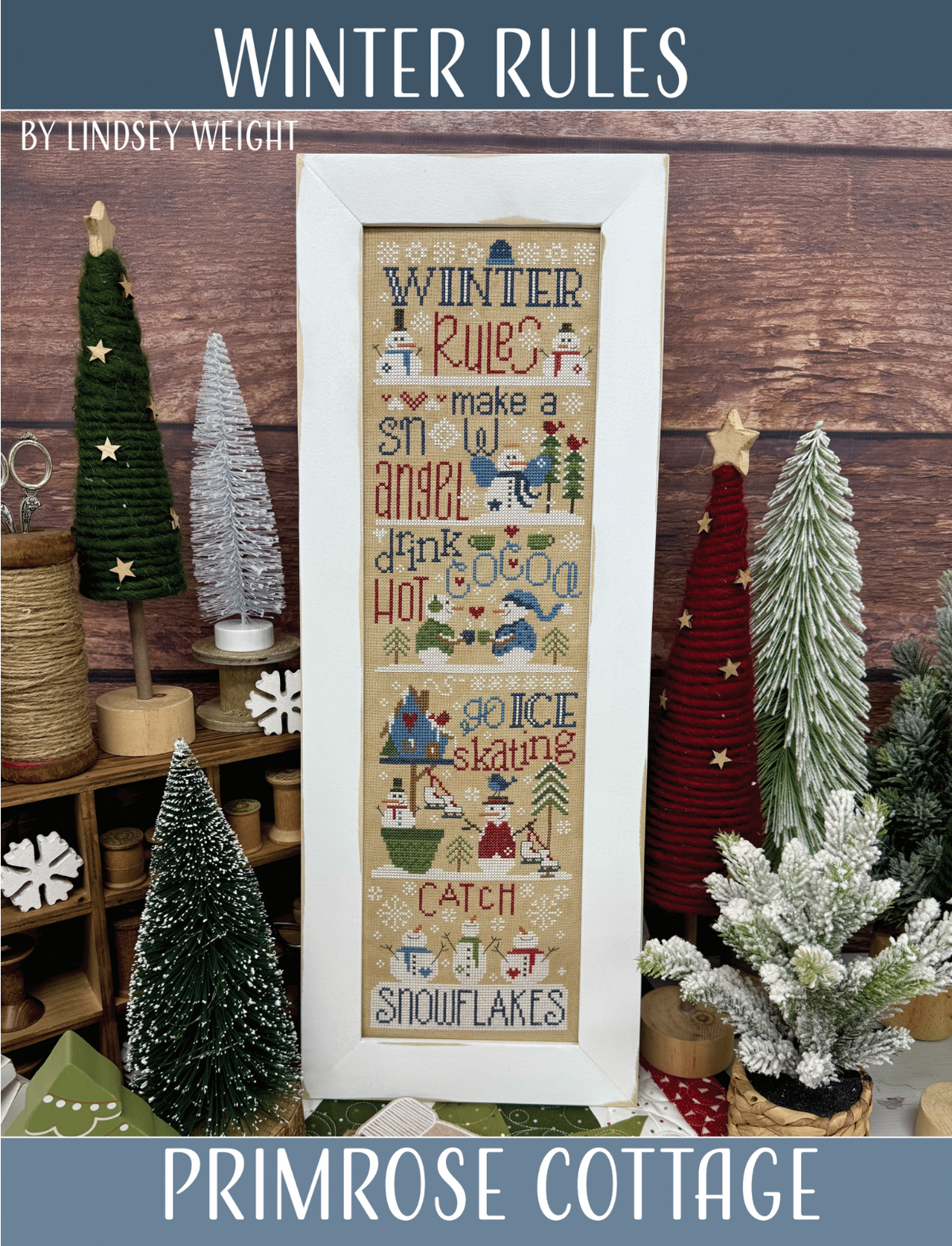 Winter Rules Cross Stitch by Lindsey Weight of Primrose Cottage - PDF Pattern