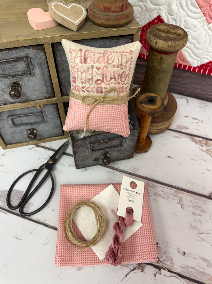 Abide in My Love Finishing Kit By Primrose Cottage