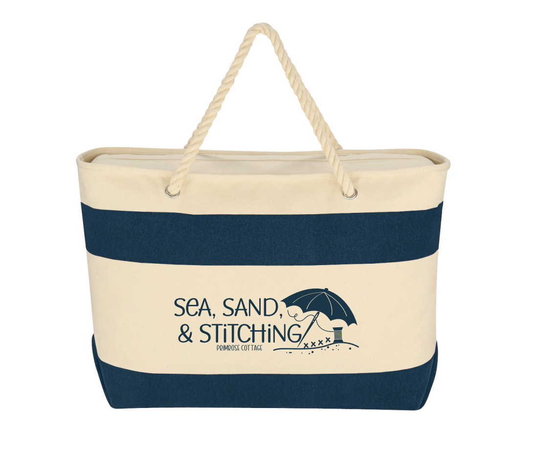 Sea, Sand, & Stitching Canvas Beach Bag - Designed By Lindsey Weight