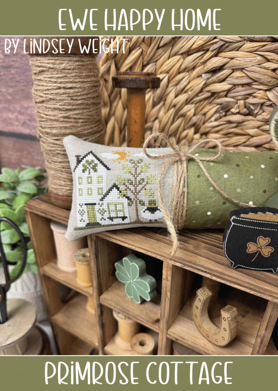 Ewe Happy Home Cross Stitch by Lindsey Weight of Primrose Cottage - PAPER Pattern