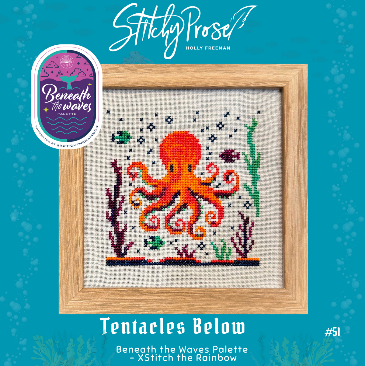 Tentacles Below Cross Stitch by Stitchy Prose - Paper Pattern