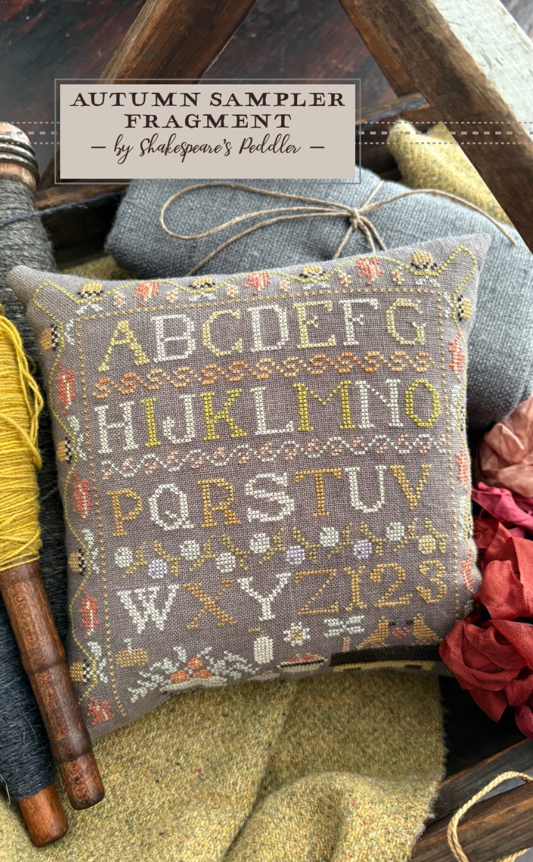 Autumn Sampler Fragment Cross Stitch by Shakespeare's Peddler - Paper Pattern