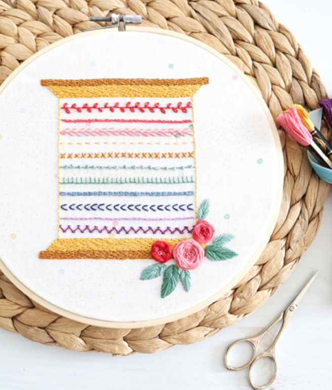 PRE-ORDER - Stitchy Spool Embroidery by Flamingo Toes - Paper Pattern