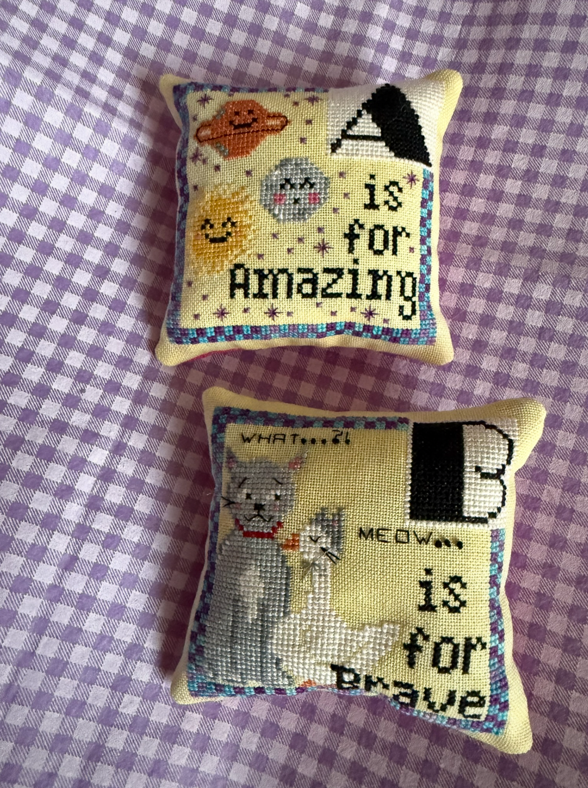 PRE-ORDER - Positivity Alphabet: A & B Cross Stitch by Romy's Creations - Paper Pattern