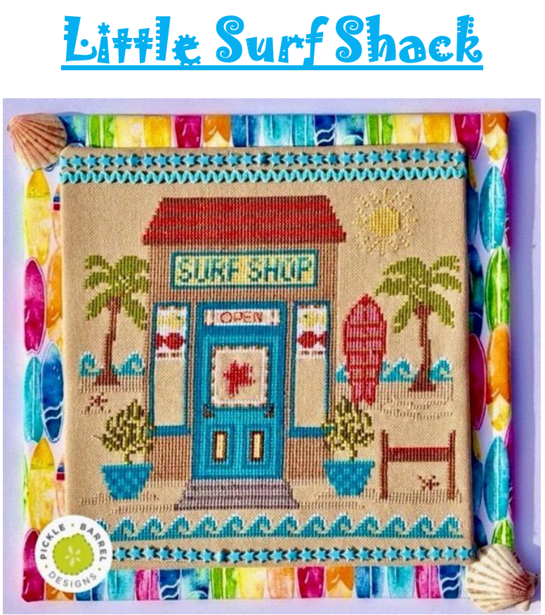 PRE-ORDER - Little Surf Shack Cross Stitch by Pickle Barrel Designs - Paper Pattern