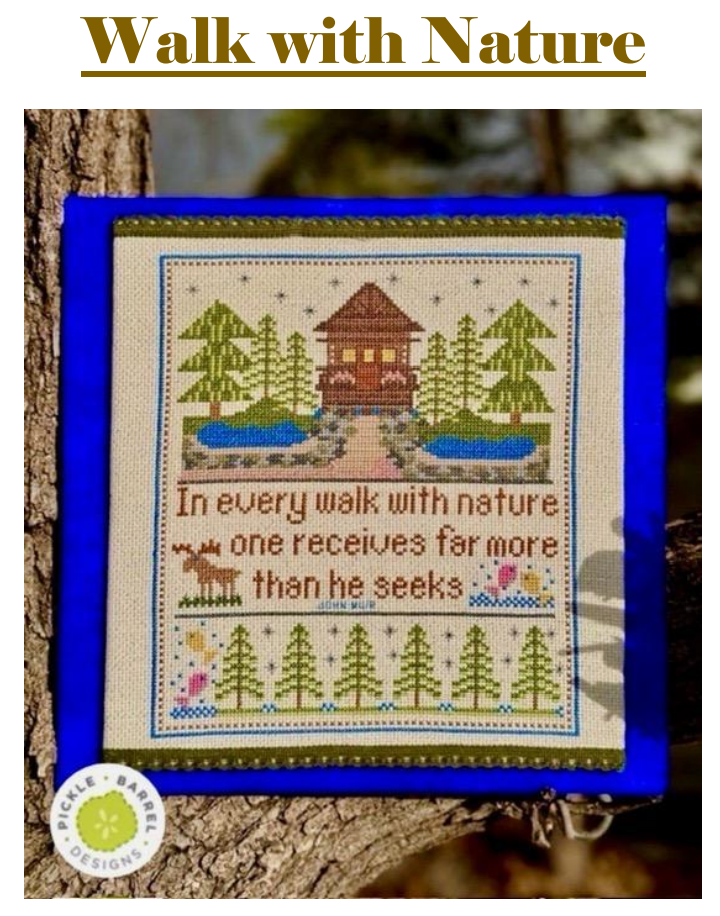 PRE-ORDER - Walk with Nature Cross Stitch by Pickle Barrel Designs - Paper Pattern