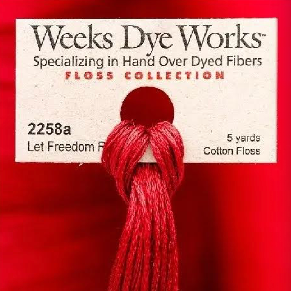 Let Freedom Ring - Weeks Dye Works Cotton Floss #2258a