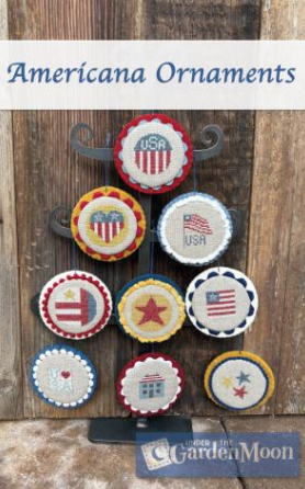Americana Ornaments Cross Stitch by Under the Garden Moon - Paper Pattern
