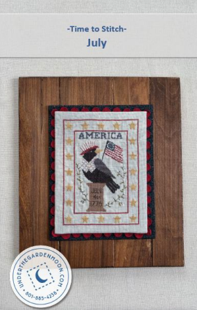 Time to Stitch: July Cross Stitch by Under the Garden Moon - Paper Pattern