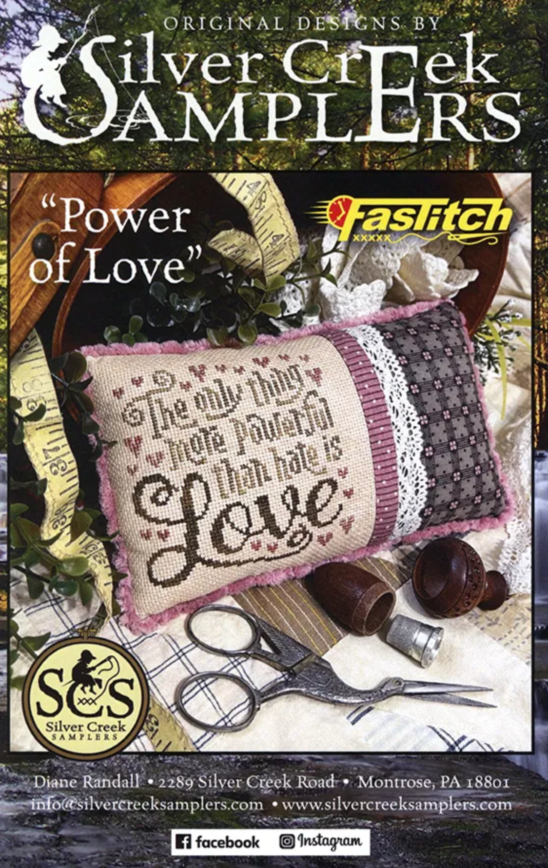 Power of Love Cross Stitch by Silver Creek Samplers - Paper Pattern