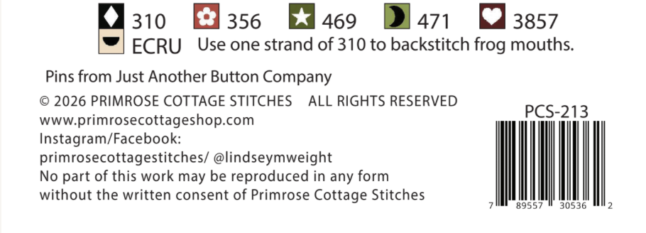 Garden Variety: Mushroom Cross Stitch by Lindsey Weight of Primrose Cottage - PAPER Pattern